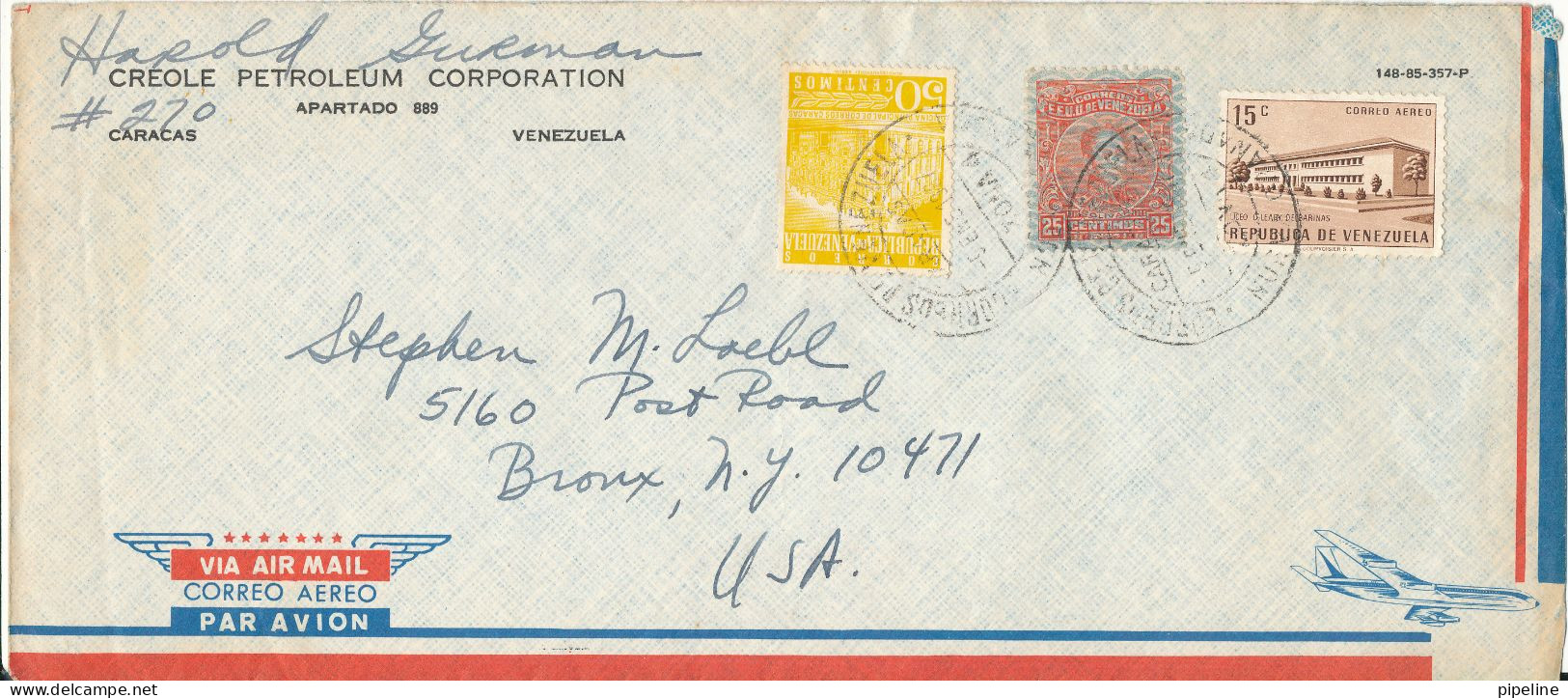 Venezuela Air Mail Cover Sent To USA 5-1-1987 - Venezuela