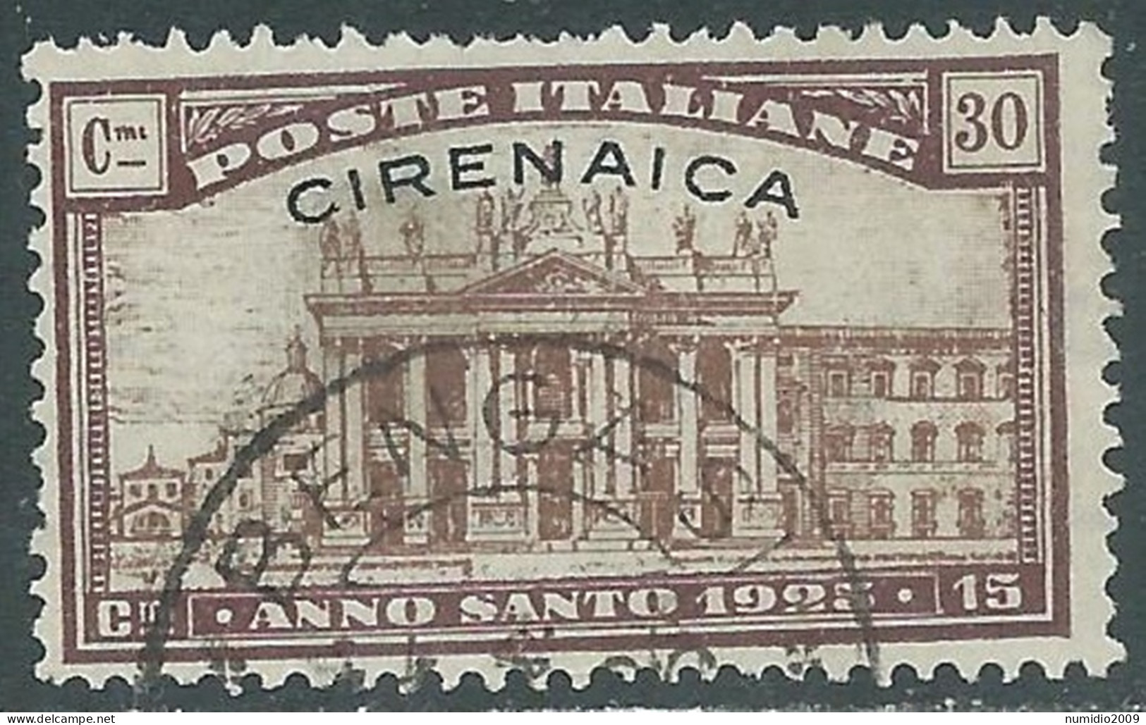 1925 CIRENAICA USATO ANNO SANTO 30 CENT - RA12-2 - Cirenaica