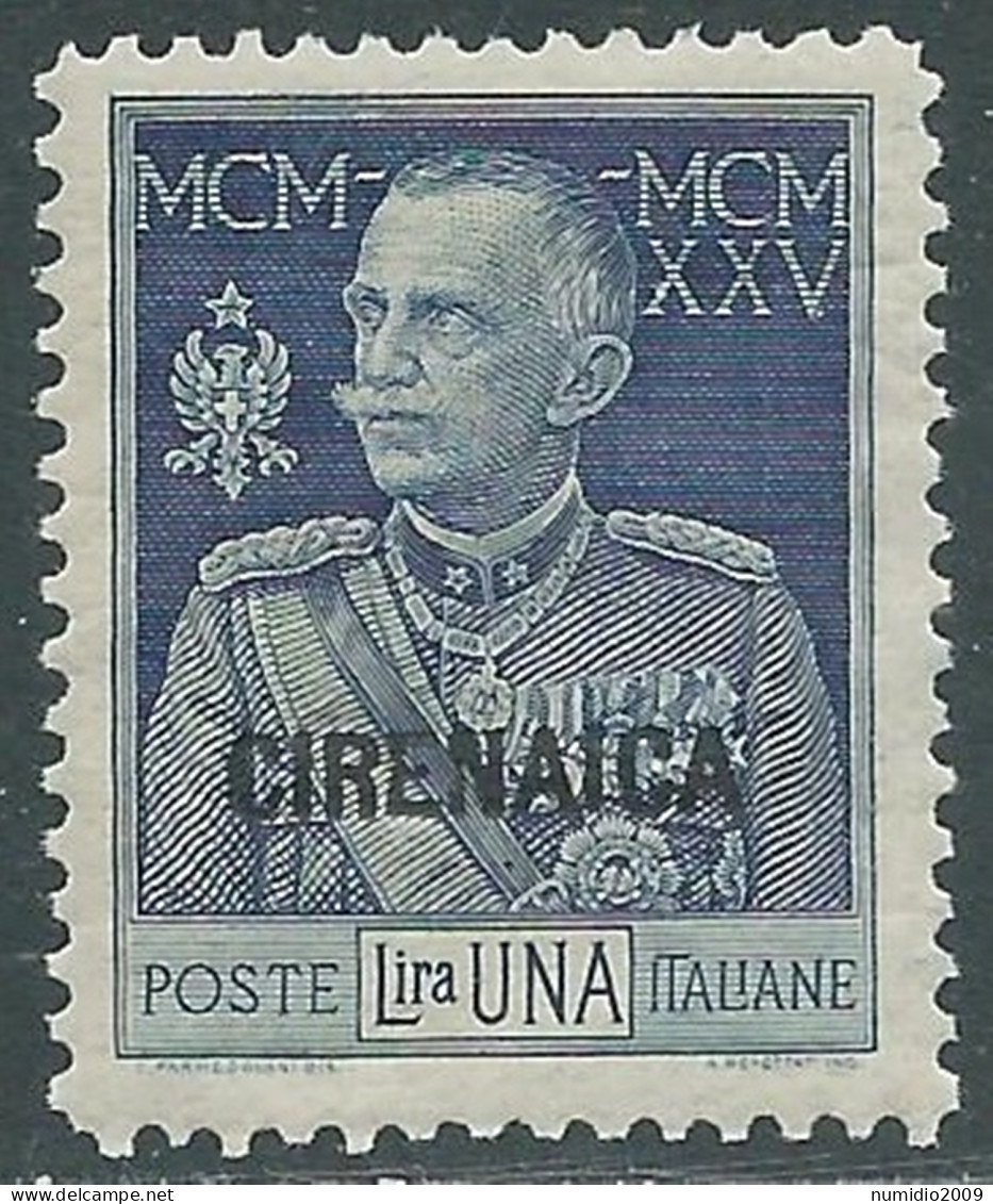 1925-26 CIRENAICA GIUBILEO 1 LIRA D.11 MNH ** - RA22-3 - Cirenaica