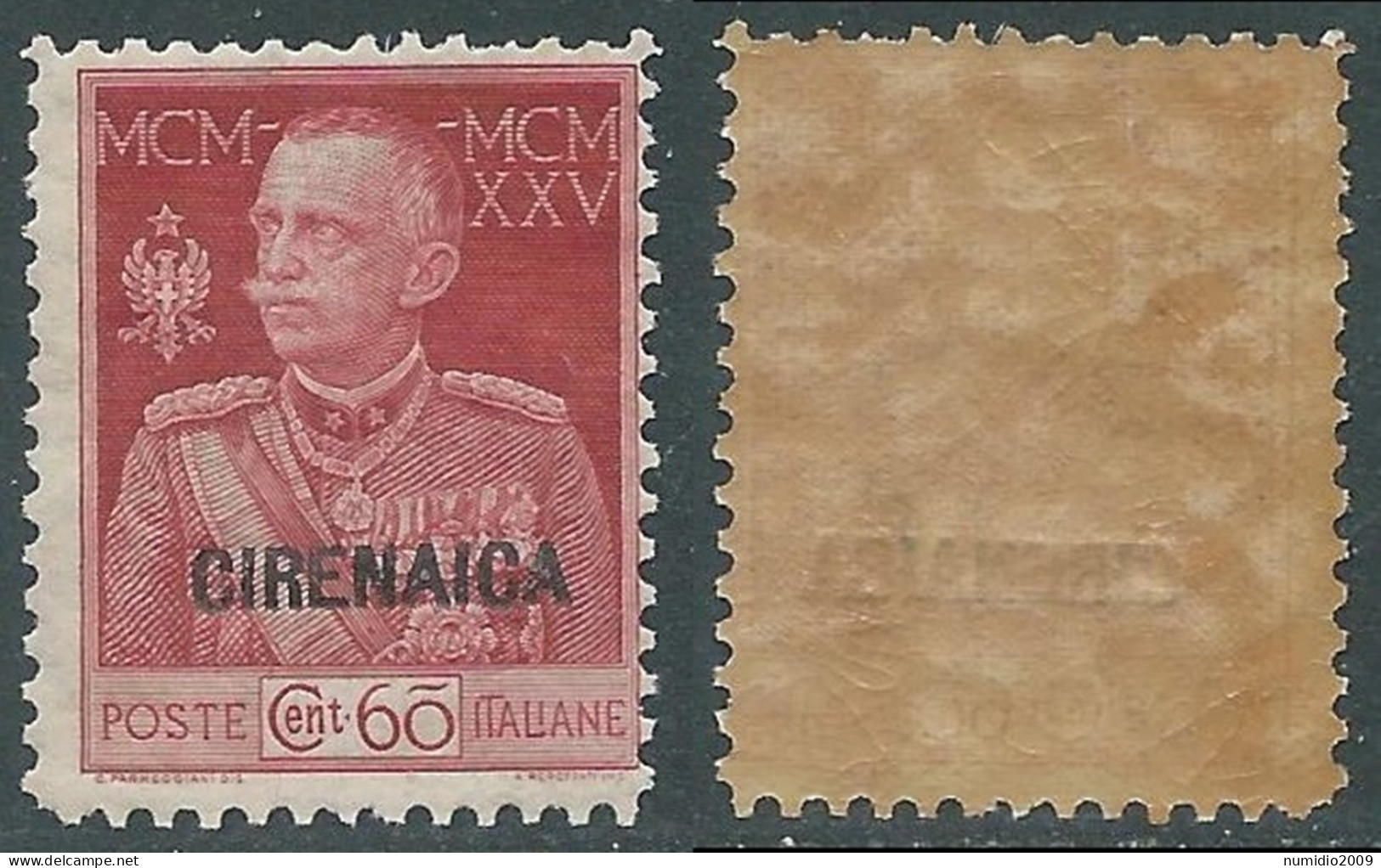 1925-26 CIRENAICA GIUBILEO 60 CENT D.11 MNH ** - RA22-5 - Cirenaica