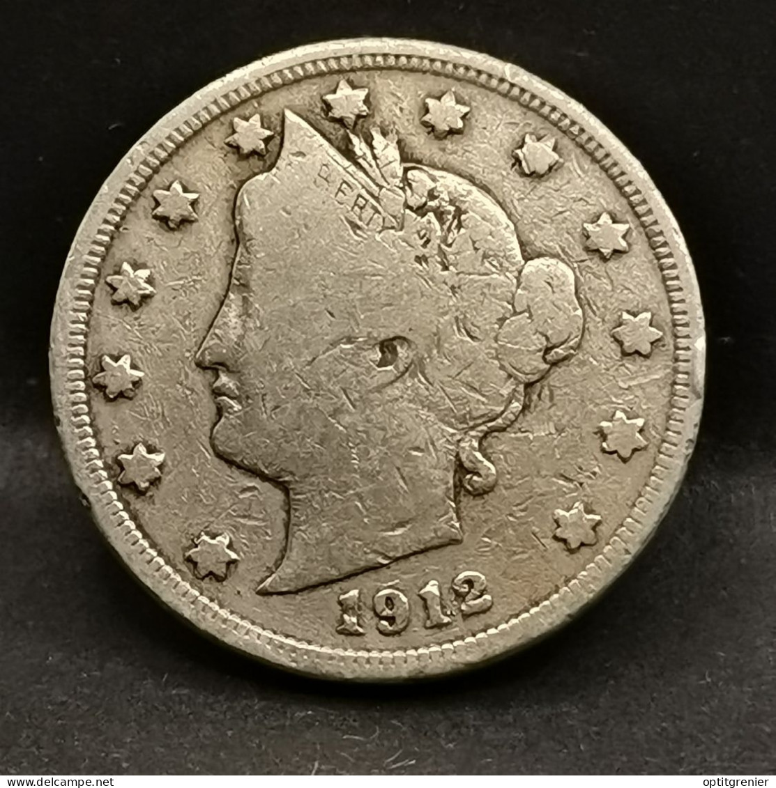 5 CENTS LIBERTY NICKEL AVEC CENTS 1912 USA - 1883-1913: Liberty (Liberté)