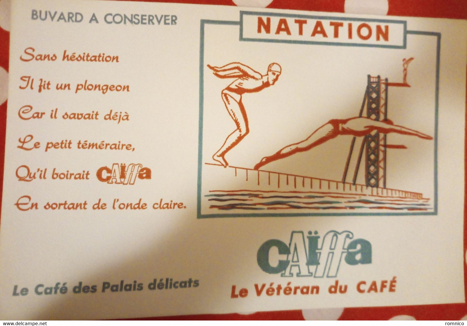 Buvard Caiffa Natation - Café & Thé