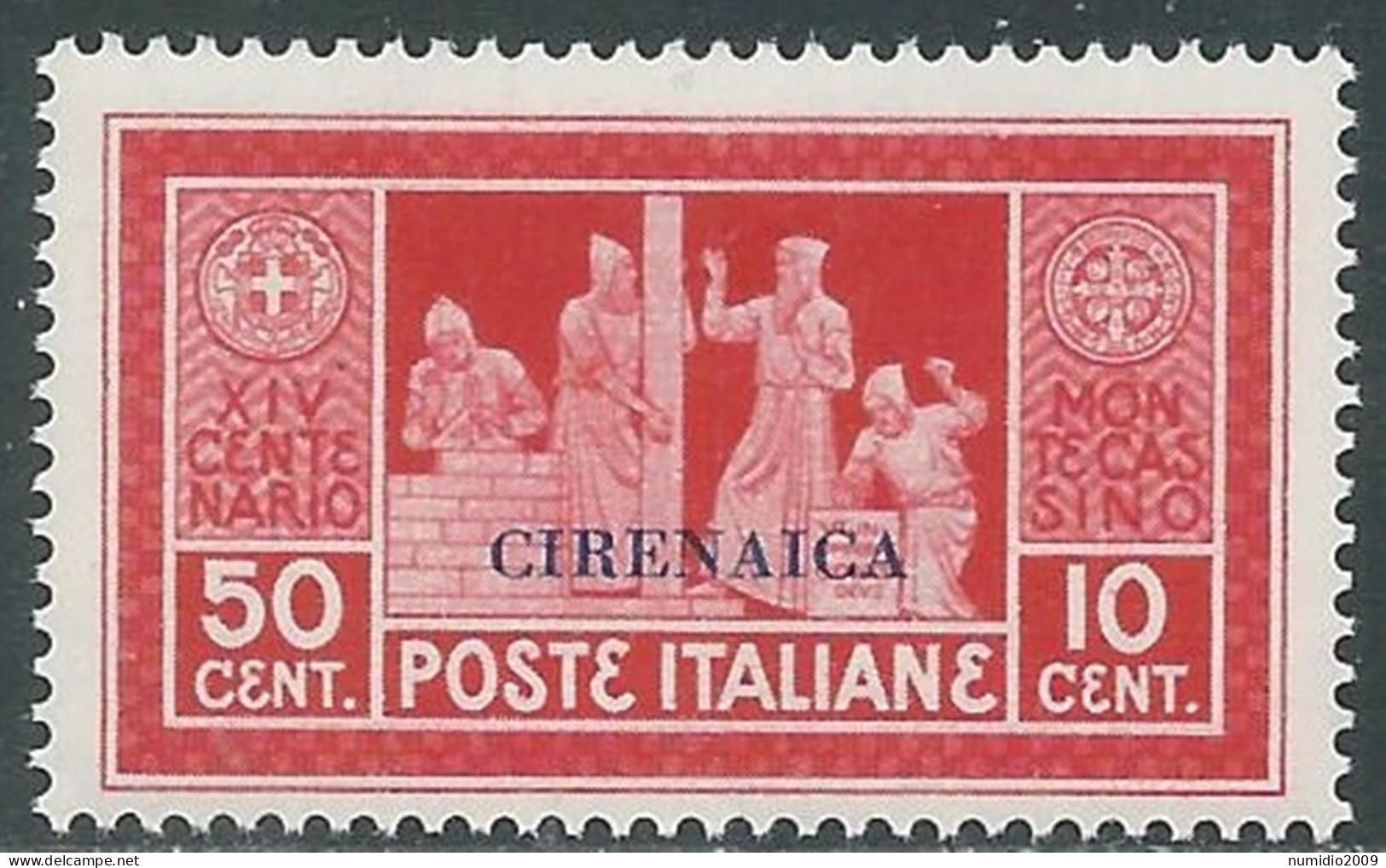 1929 CIRENAICA MONTECASSINO 50 CENT MNH ** - RA29-6 - Cirenaica