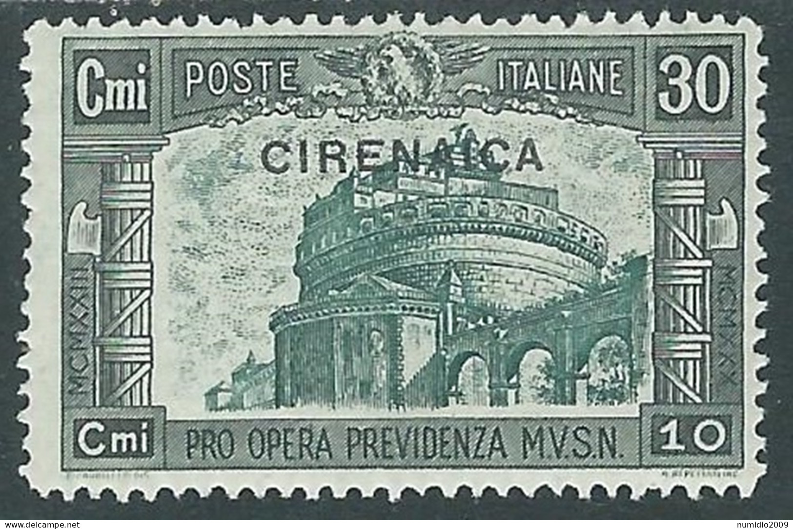 1930 CIRENAICA MILIZIA 30 CENT MH * - RA29-6 - Cirenaica