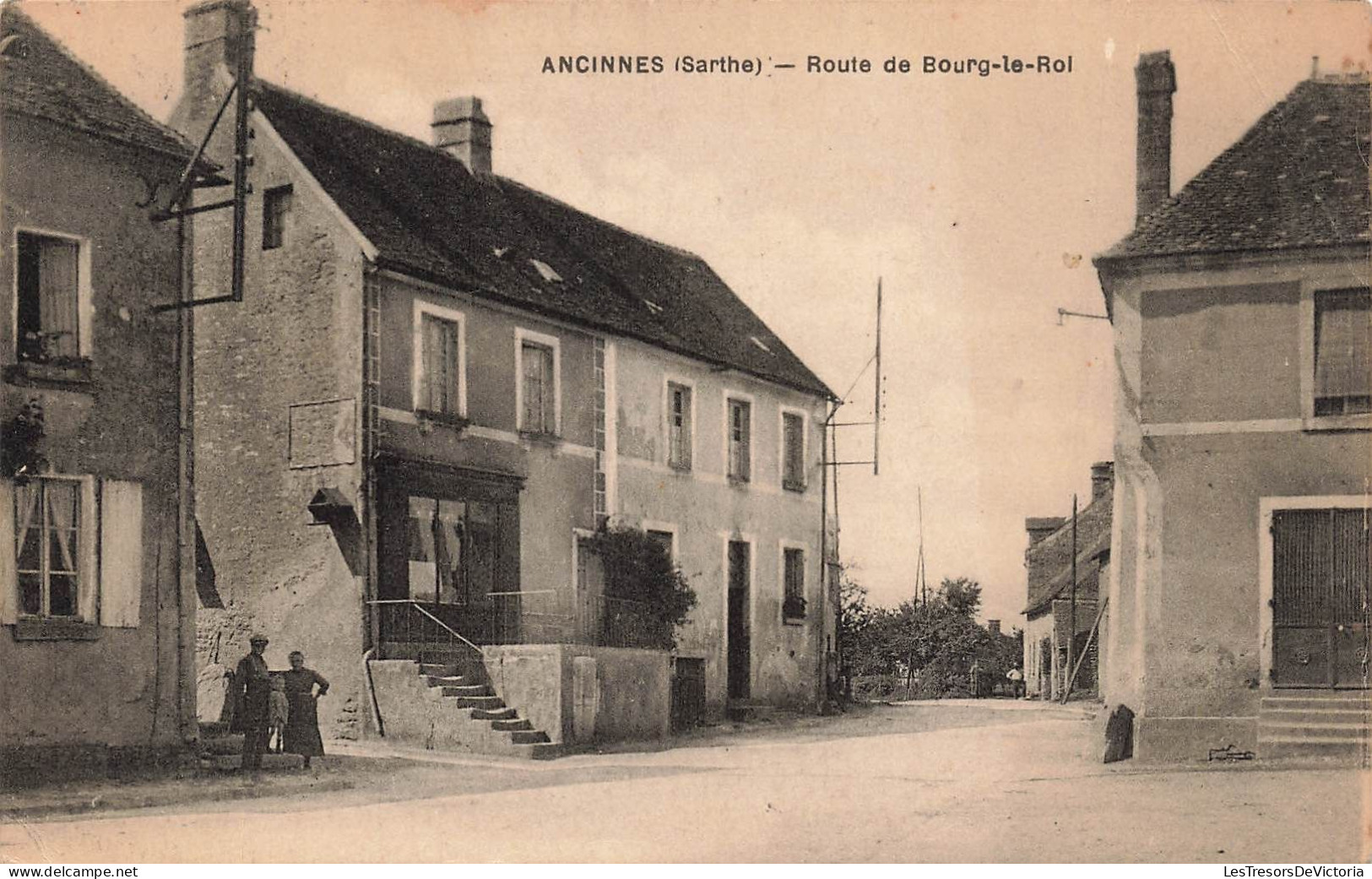 FRANCE - Ancinnes (Sarthe) - Vue Sur La Route De Bourg Le Roi - Vue Sur La Route - Vue Générale - Carte Postale Ancienne - Mamers