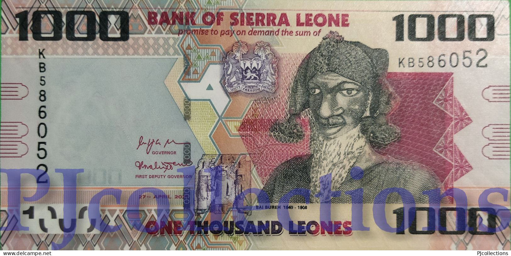 SIERRA LEONE 1000 LEONES 2021 PICK 30f UNC - Sierra Leone