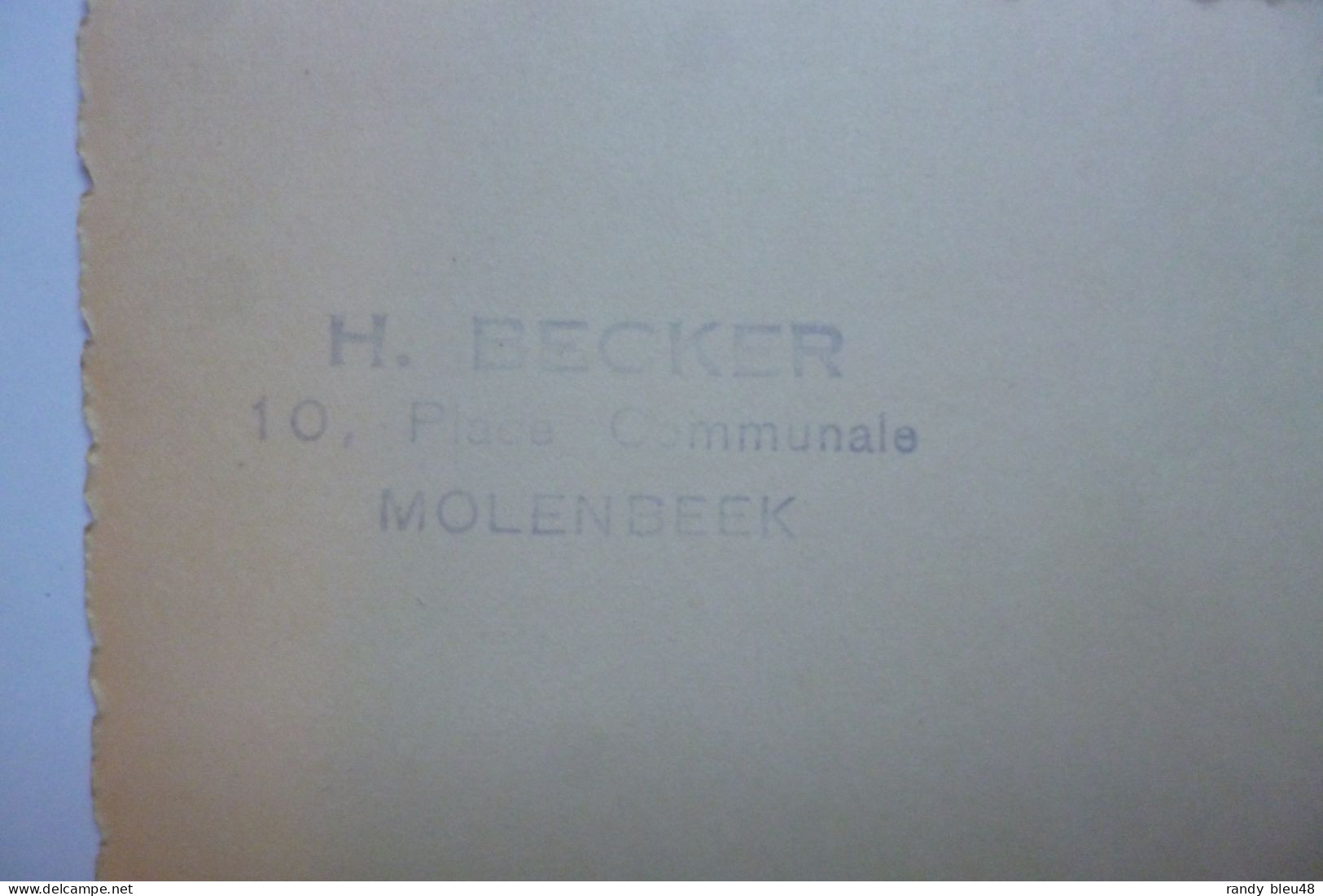 Carte Photo  -  Famille  -  Photogaphie H. BECKER - 10, Place Communale  -  MOLENBEEK  -  Belgique - Old Professions