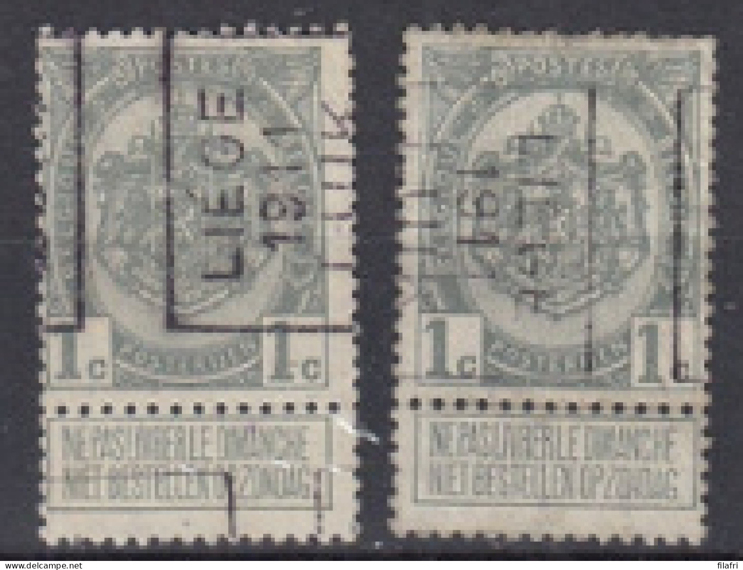 1681 Voorafstempeling Op Nr 81A - LIEGE 1911 LUIK - Positie A & B - Roulettes 1910-19