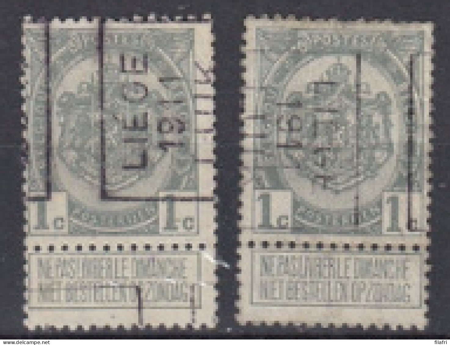1681 Voorafstempeling Op Nr 81A - LIEGE 1911 LUIK - Positie A & B - Roller Precancels 1910-19
