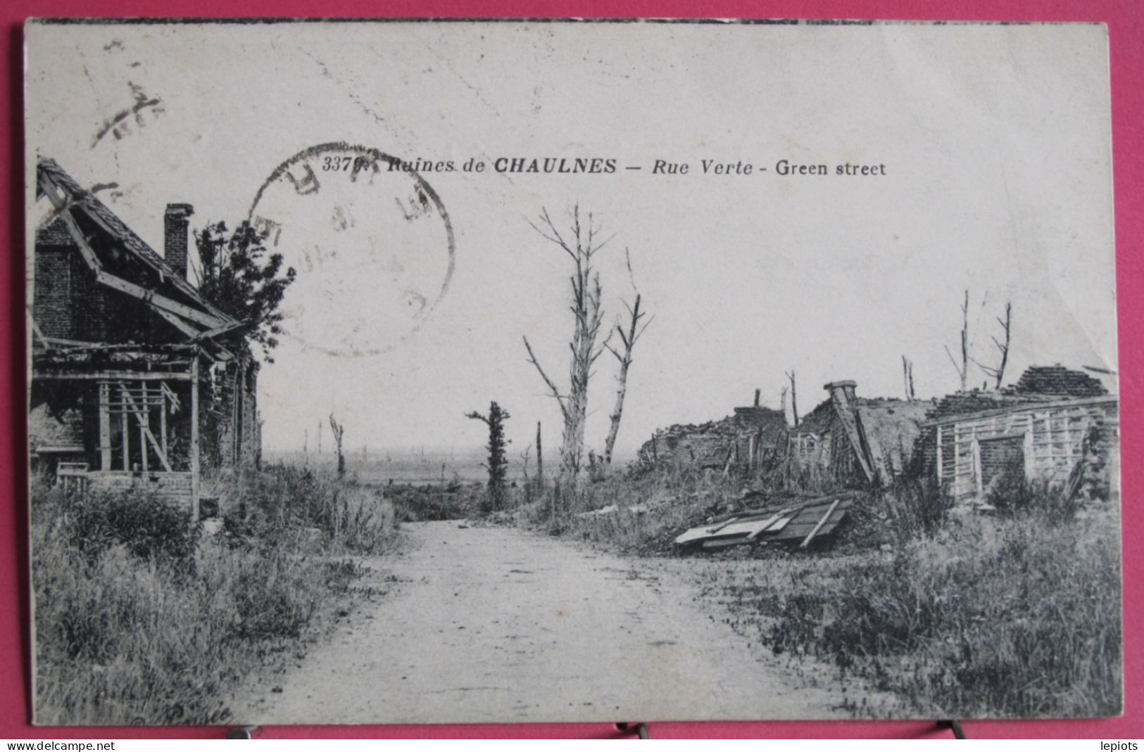 Visuel Très Peu Courant - 80 - Ruines De Chaulnes - Rue Verte - 1919 - Chaulnes