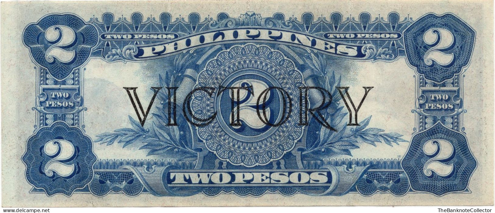 Philippines 2 Peso ND 1944 P-95 VICTORY Series Very Fine - Filippine