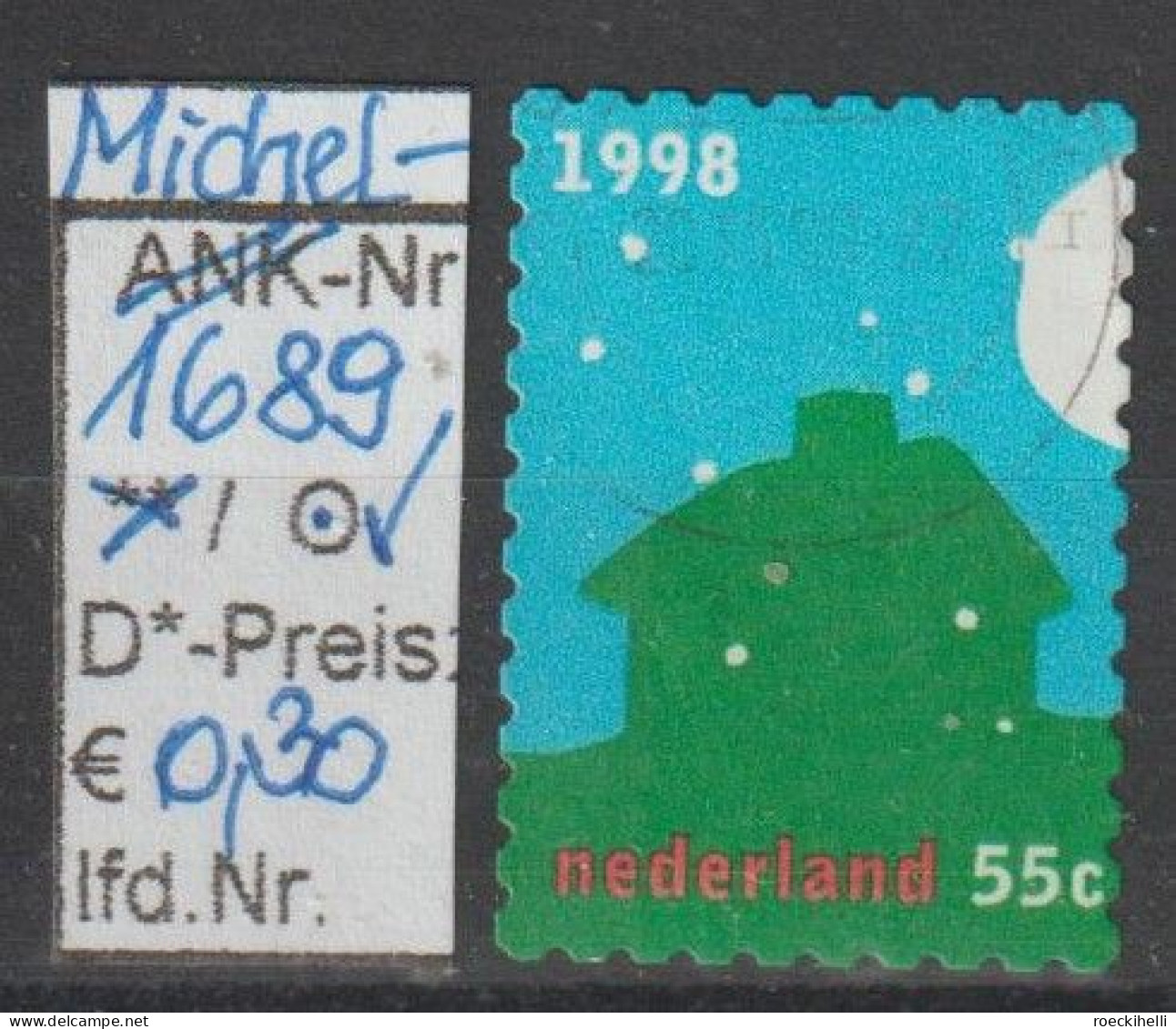 1998 - NIEDERLANDE - FM/DM "Dez.marken - Haus" 55 C Mehrf. - O  Gestempelt - S.Scan (1689o Nl) - Used Stamps