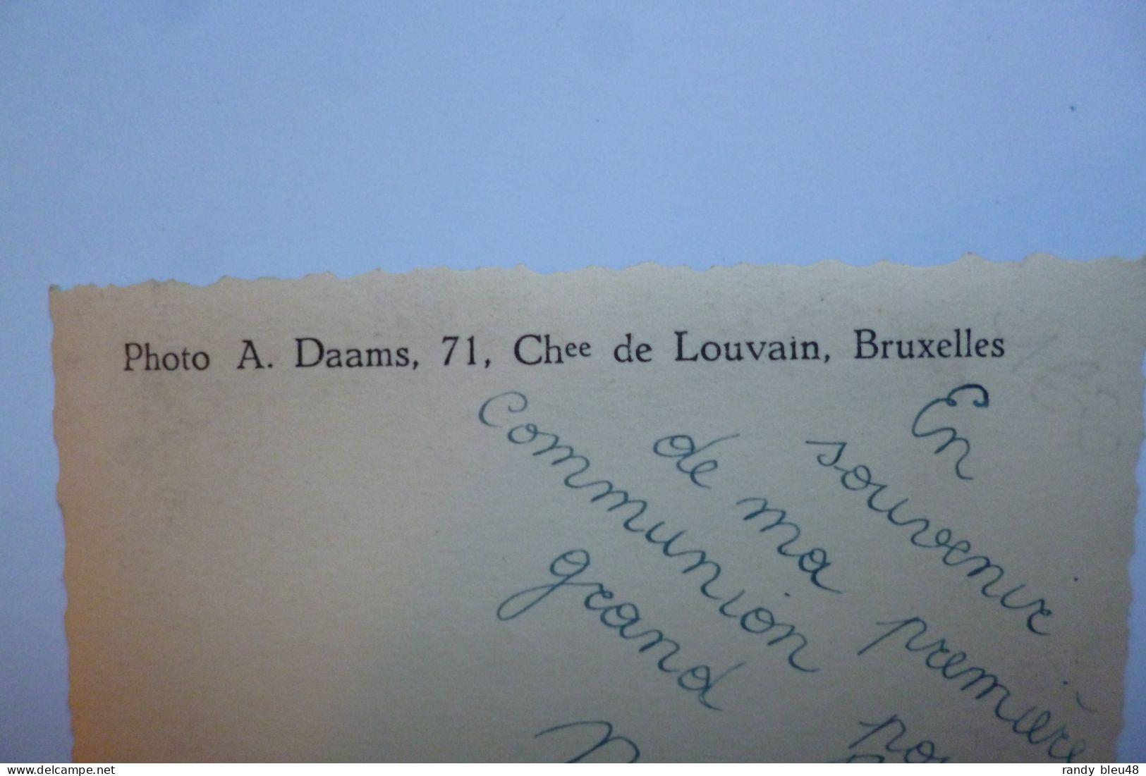 Carte Photo  - Communiantes    -  Photogaphie  A. DEAMS  -  71 Chaussée De Louvain -  BRUXELLES  -  Belgique - Straßenhandel Und Kleingewerbe