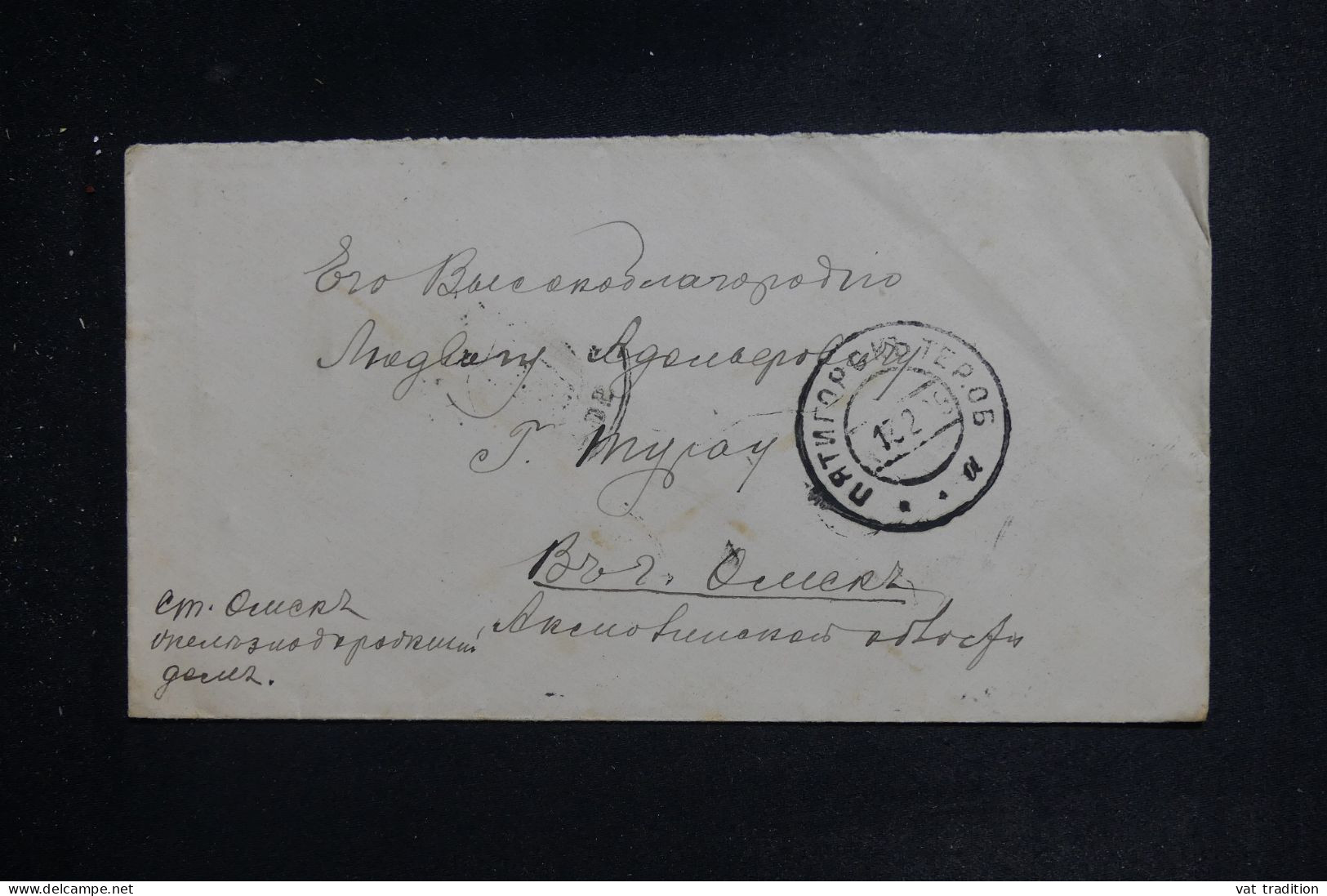 RUSSIE - Enveloppe Voyagée En 1909, Affranchissement Au Verso - L 151256 - Cartas & Documentos