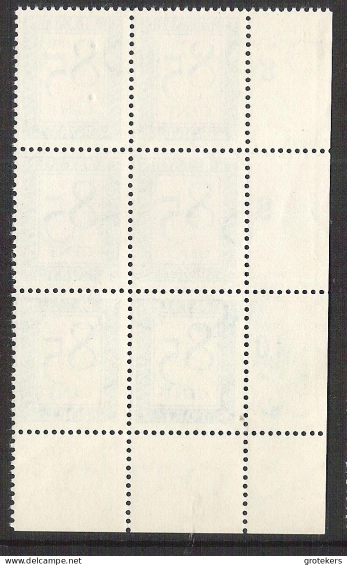 NEDERLAND Port P 102 ** In Veldeel Van 6 Met Telnummers - Postage Due