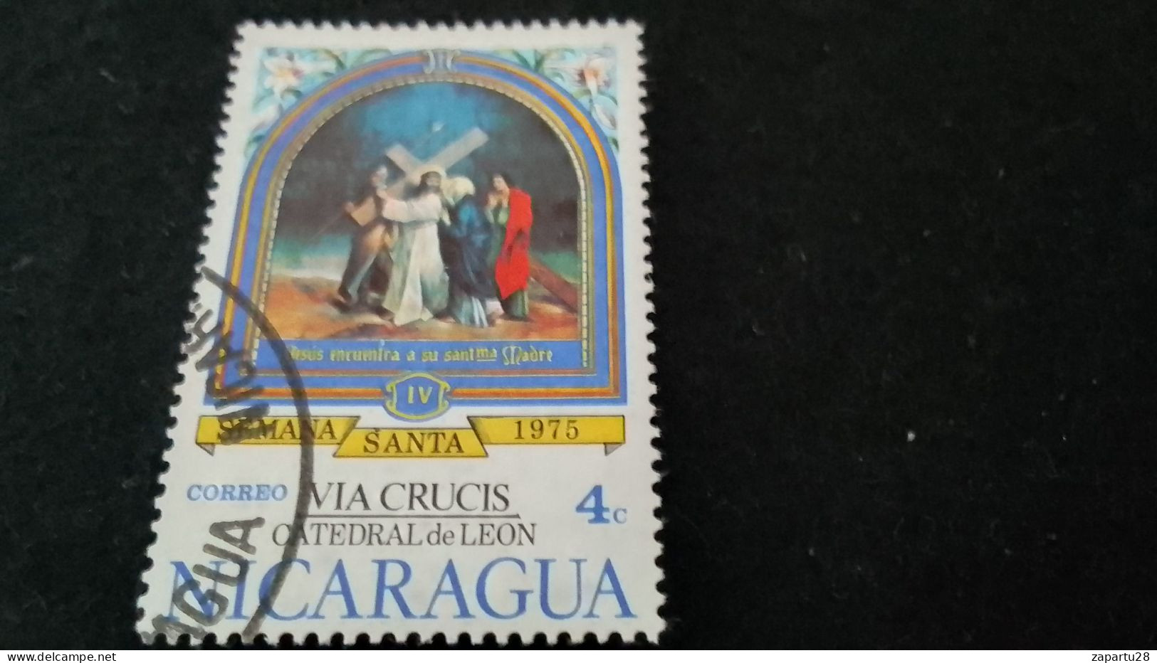 NİARAGUA-1970-80     4   C  DAMGALI - Nicaragua