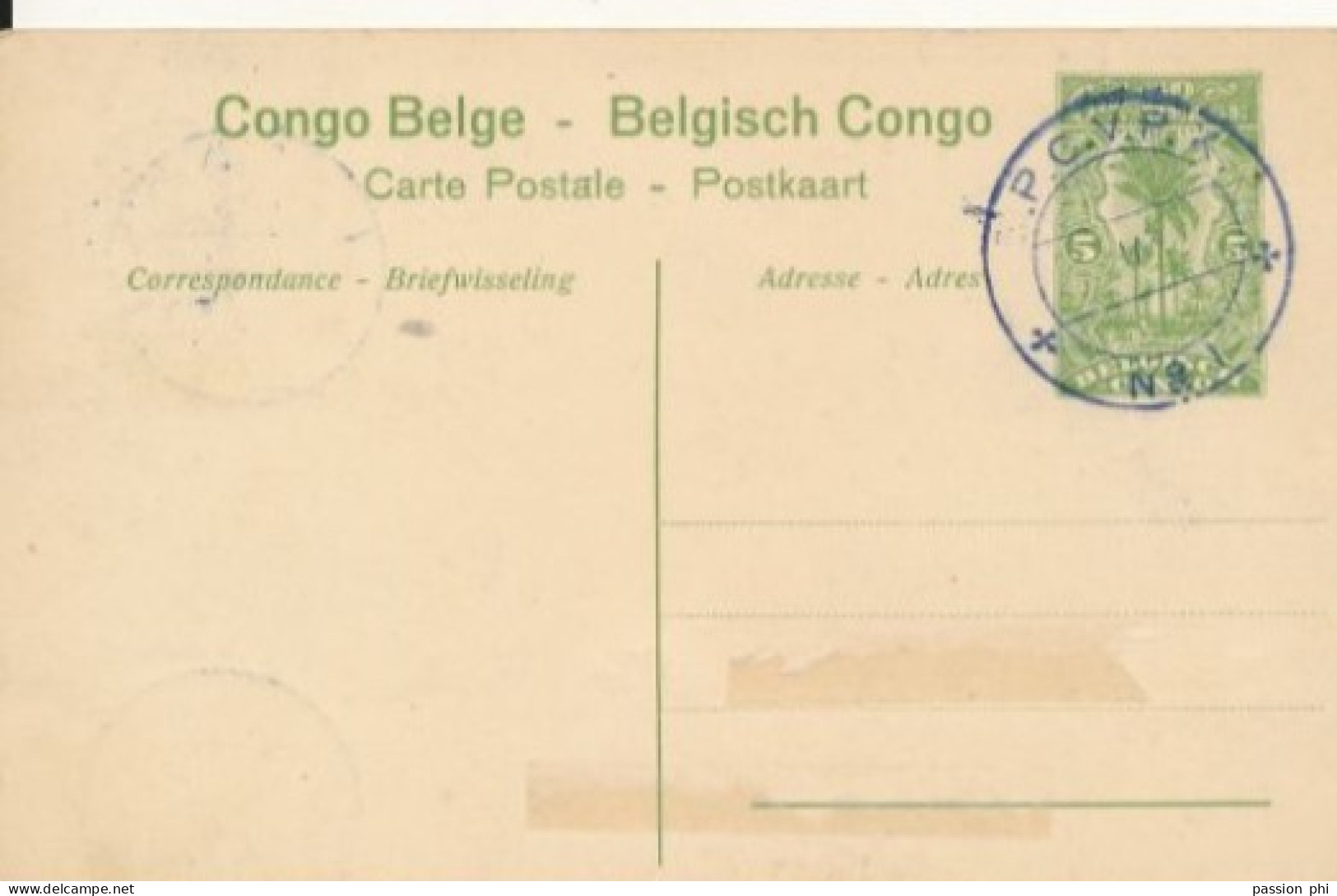 GEA RUANDA URUNDI BELGIAN CONGO  PPS SBEP 42 VIEW 36 USED CTO - Enteros Postales