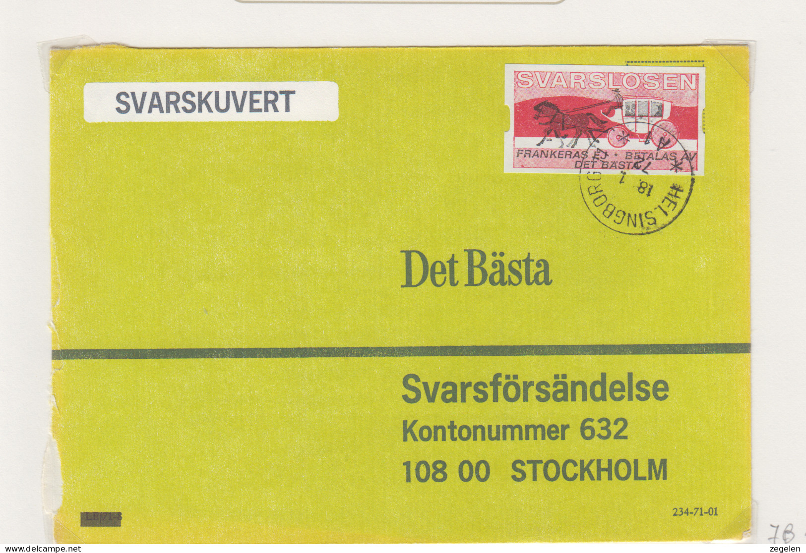 Zweden Lokale Zegel Cat. Facit Sverige 2000 Private Lokaalpost ;zegels Voor Frankering "Het Beste"  Facit 18 Op Omslag - Local Post Stamps