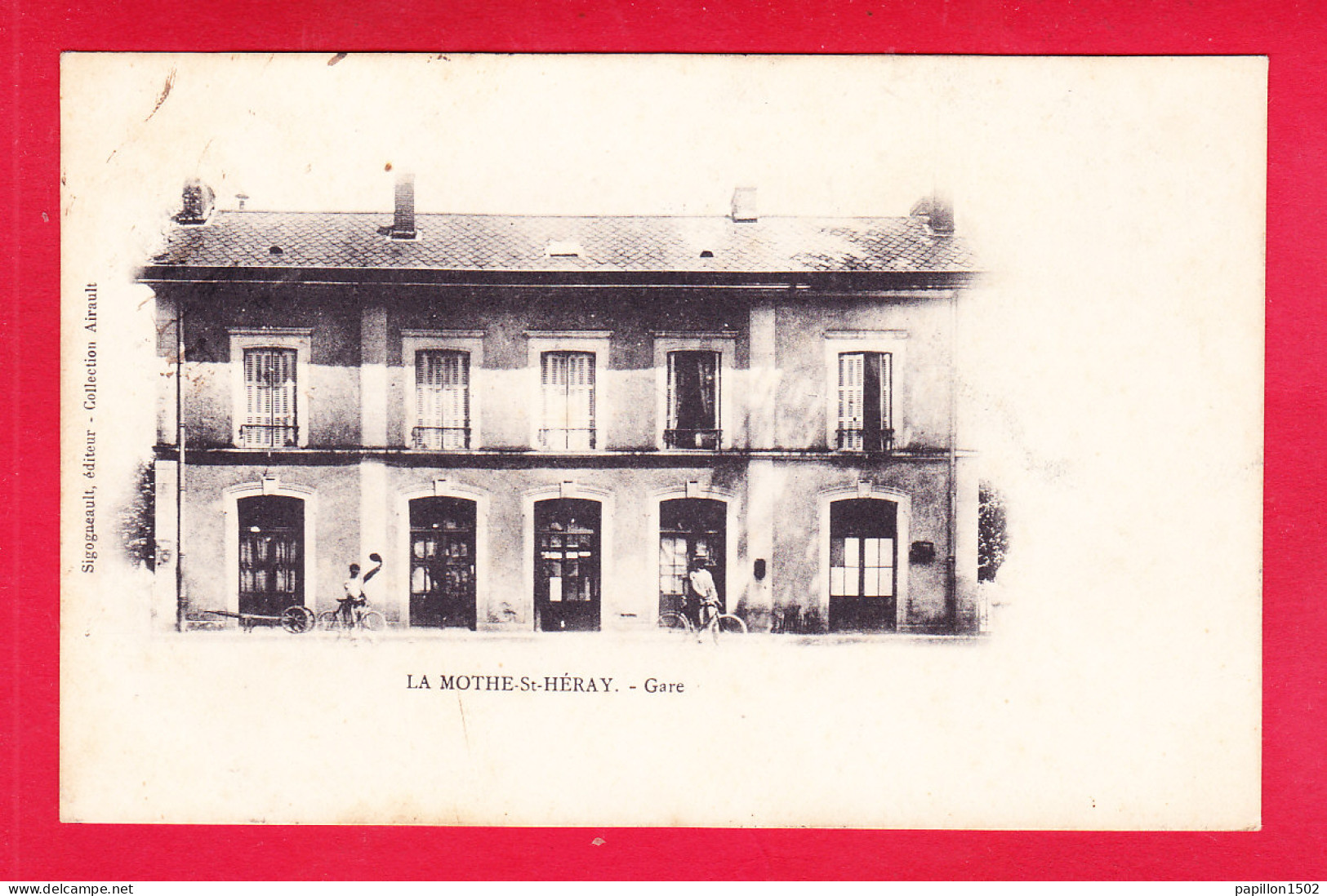 F-79-La Mothe Saint Heray-11A20  La Gare, Vue Extérieure, Cpa BE - La Mothe Saint Heray