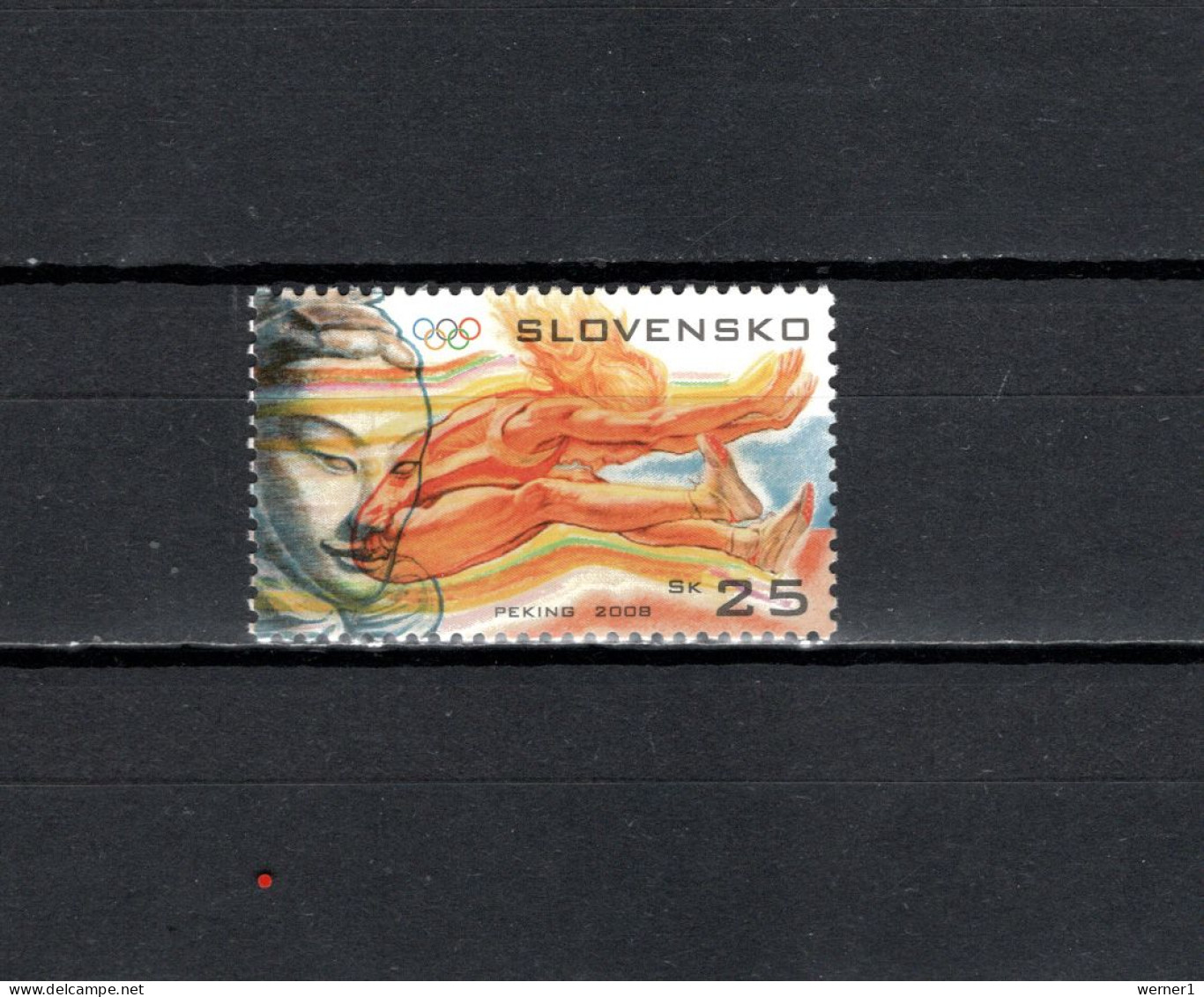 Slovakia 2008 Olympic Games Beijing, Tennis Stamp MNH - Sommer 2008: Peking