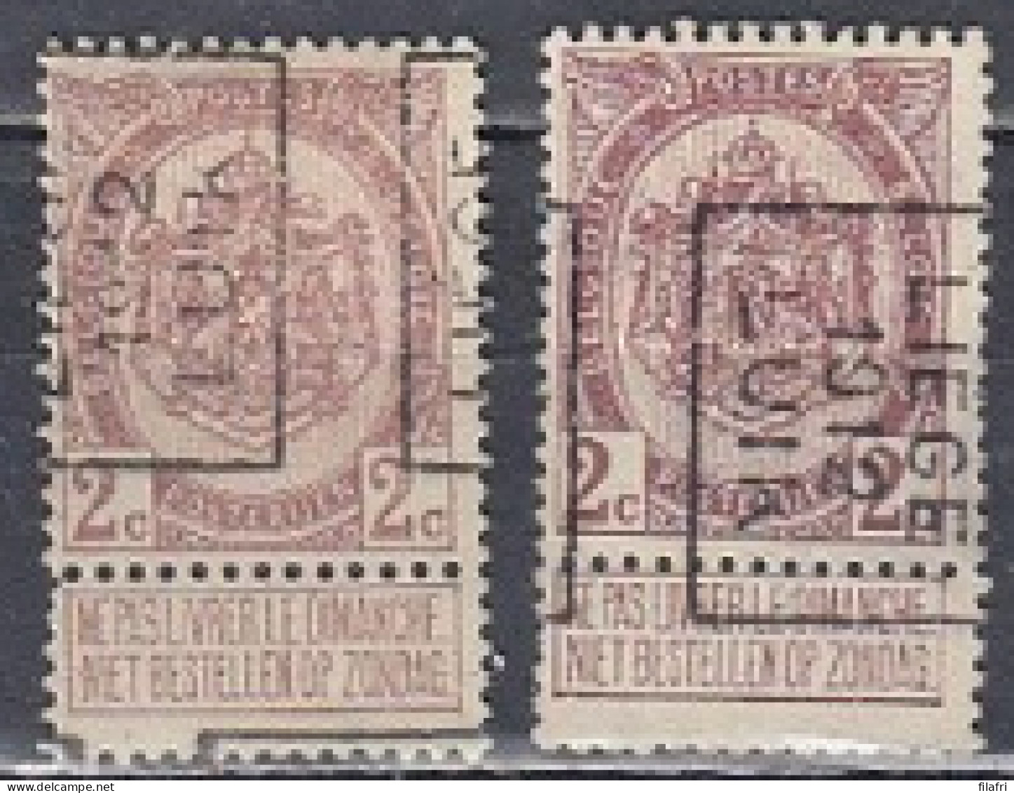 1953 Voorafstempeling Op Nr 82 - LIEGE 1912 LUIK - Positie A & B - Rollo De Sellos 1910-19