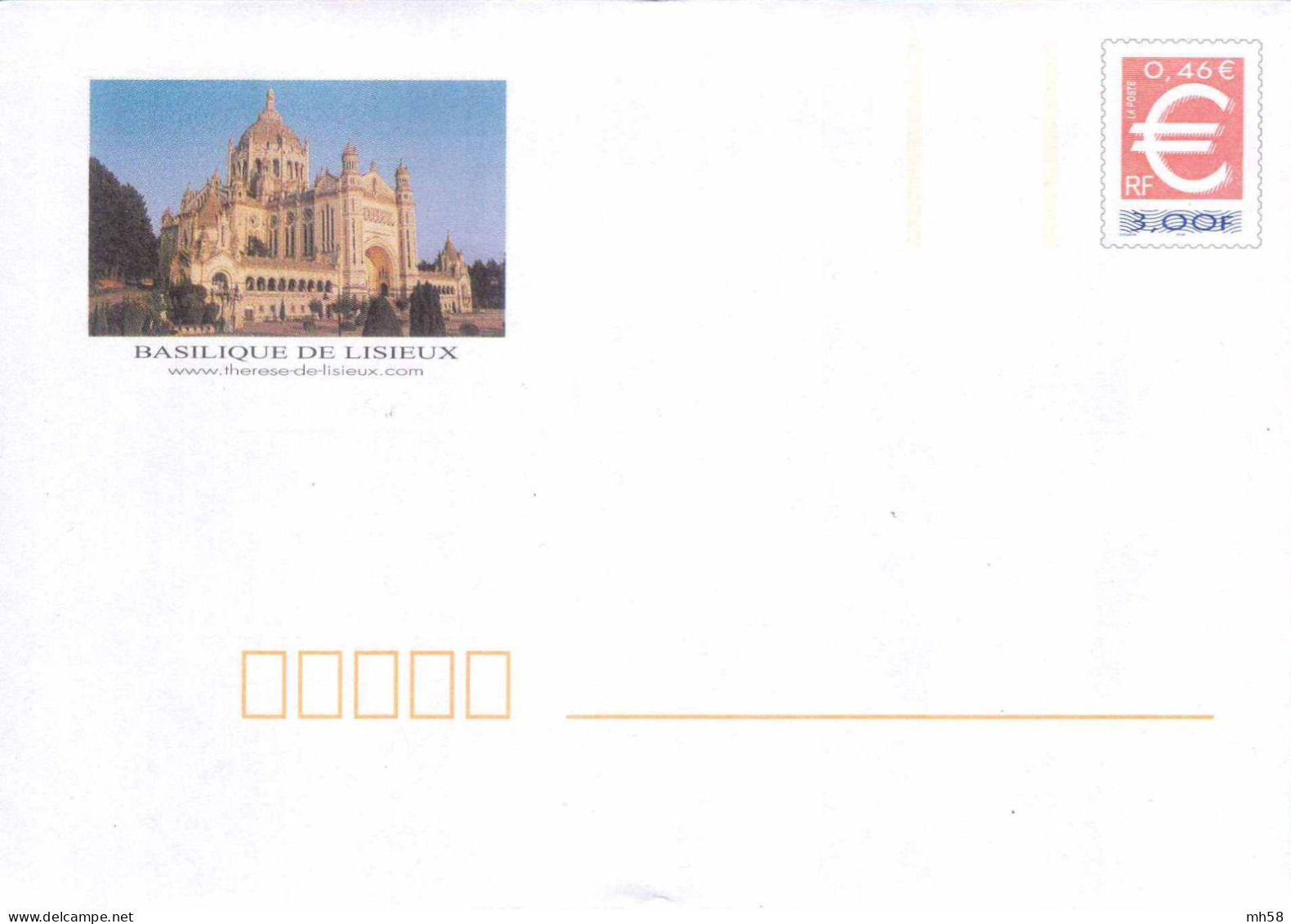 Entier FRANCE - PAP Enveloppe TSC Basilique Sainte-Thérèse De Lisieux Neuf ** - 3f00 / 0,46 € Euro - Listos A Ser Enviados: TSC Y Transplantados Semioficiales