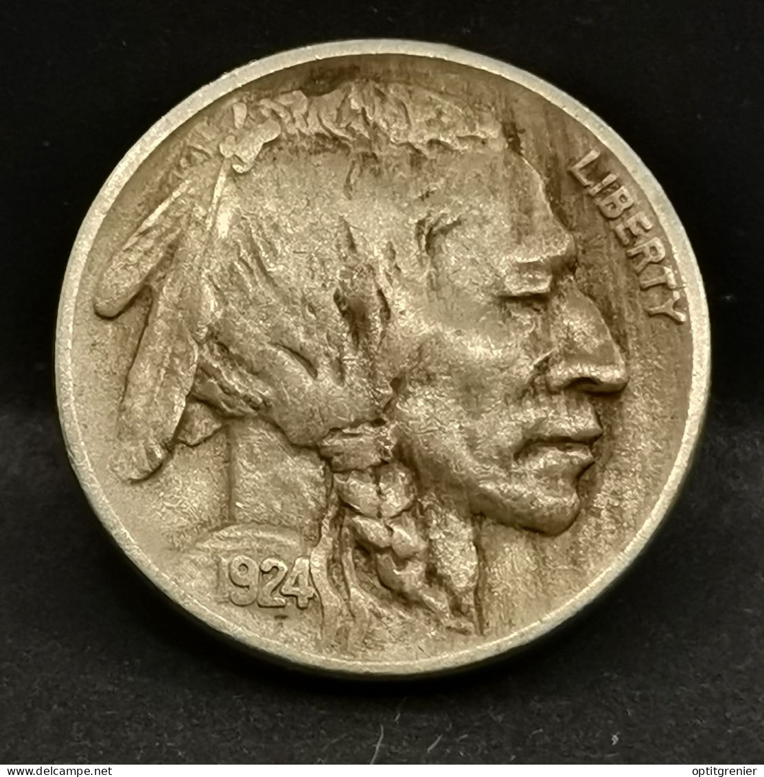 5 CENTS BUFFALO NICKEL 1924 USA ( BISON & TETE D'INDIEN ) - 1913-1938: Buffalo