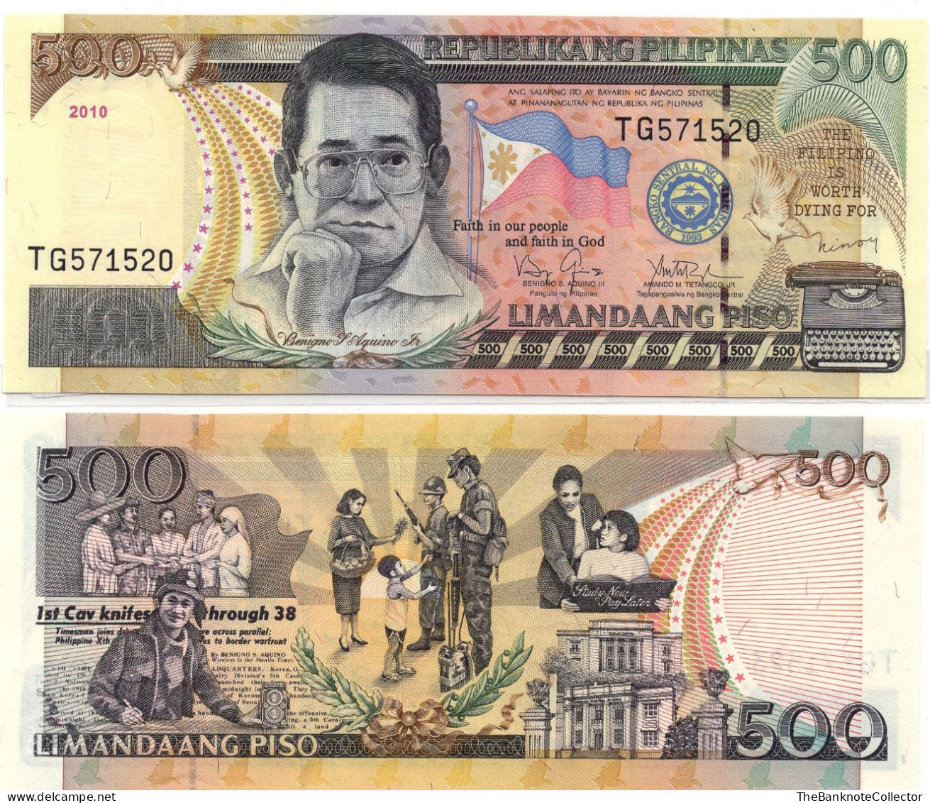 Philippines 500 Peso 2010 P-196 UNC - Filipinas