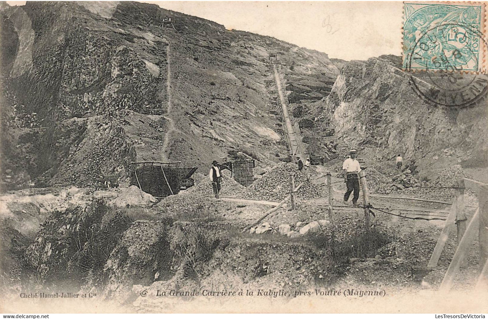 FRANCE - La Grande Carrière à La Kabylic - Près Voutré (Mayenne) - Vue Générale - Animé - Carte Postale Ancienne - Mayenne