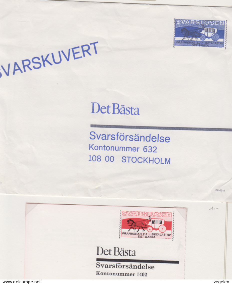 Zweden Lokale Zegel Cat. Facit Sverige 2000 Private Lokaalpost ; Omslag Met Opdrukzegel Voor Zending Naar 'Het Beste" - Emissions Locales