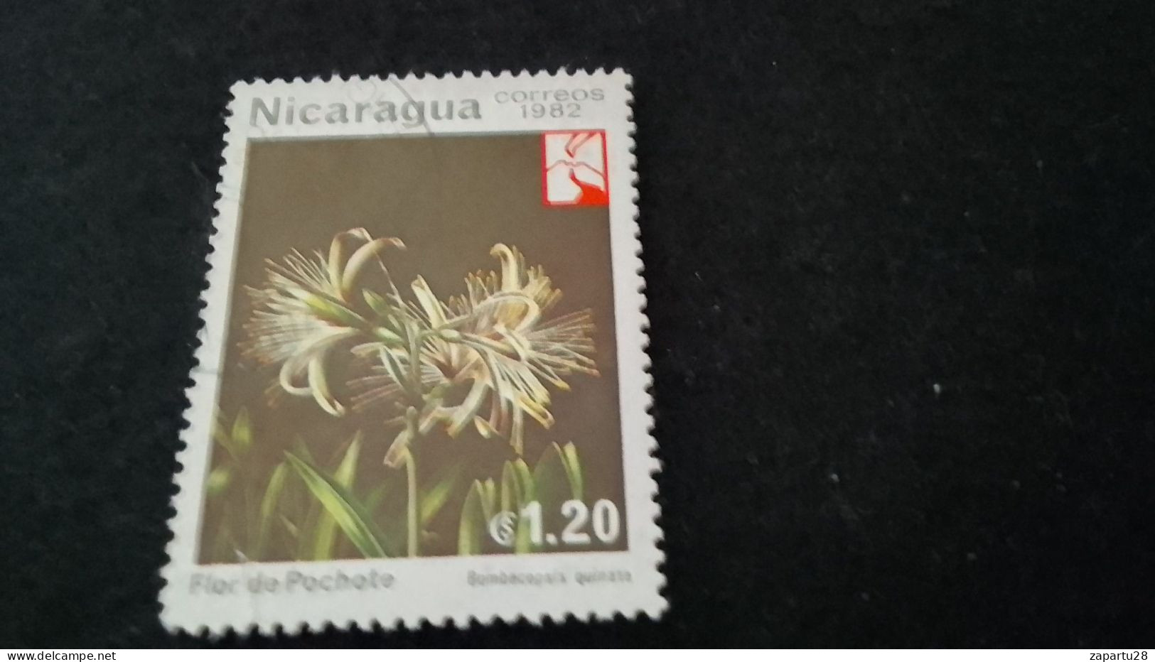 NİARAGUA-1970-80     1.20   CORD  DAMGALI - Nicaragua