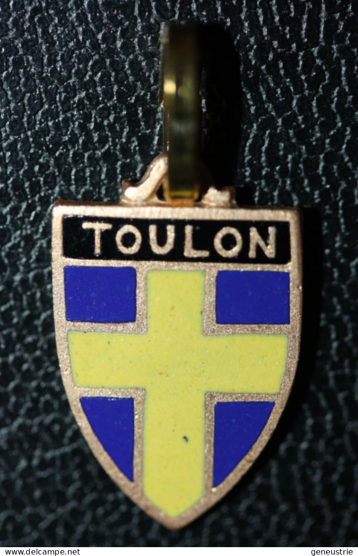 Pendentif Médaille Régionale émaiilée Années 60 "Toulon" Ed. Drago - Hangers