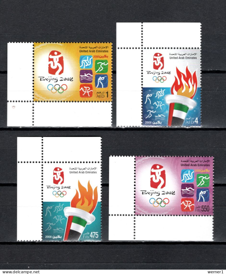 UAE United Arab Emirates 2008 Olympic Games Beijing, Judo, Equestrian Etc. Set Of 4 MNH - Estate 2008: Pechino