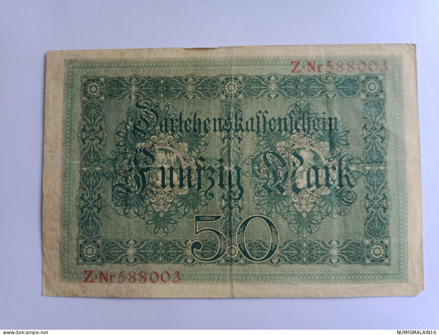 Allemagne -billet Historique De La 1ere Guerre Mondiale -50 Mark De 1914 - 50 Mark