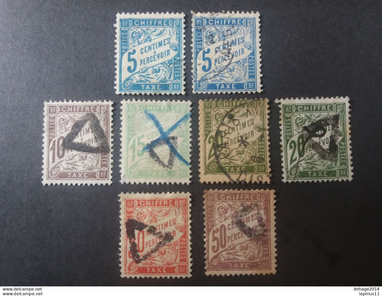 FRANCE FRANCE 1869 Timbres Taxe Oblitere Triangle Type Duval (1881 à 1935) - 1960-.... Oblitérés