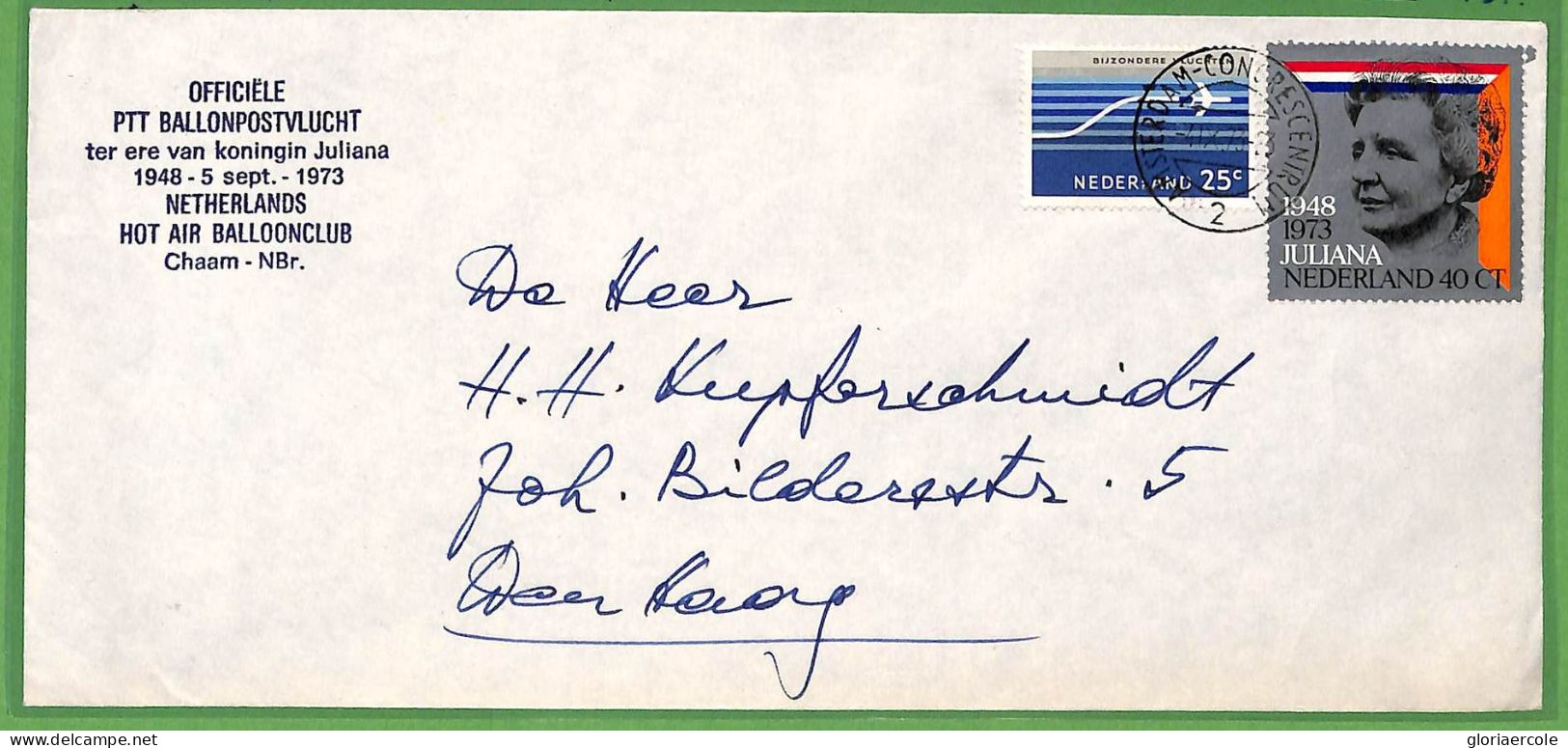 ZA1537 - NETHERLANDS - Postal History - BALLOON POST! 1973 - Brieven En Documenten