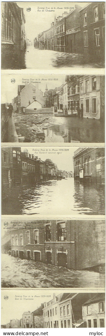 Seraing. Inondations De 1925-26. Série Complète De 10 Cartes Postales. - Seraing