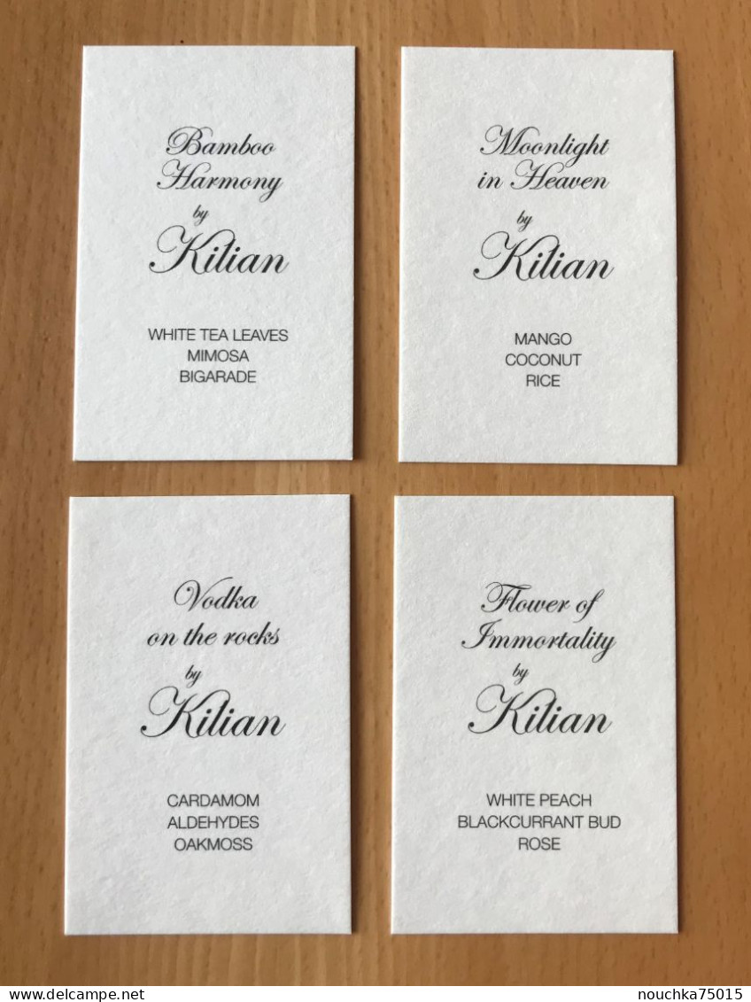 Kilian - Lot De 4 Cartes Grand Format - Profumeria Moderna (a Partire Dal 1961)