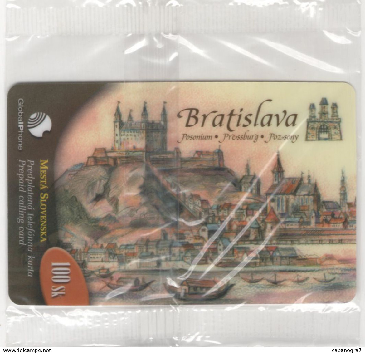 Bratislava, Remote Memory, Prepaid Calling Card, 100 Sk., 2.000 Pc., GlobalIPhone, Slovakia, Mint, Packed - Slovakia