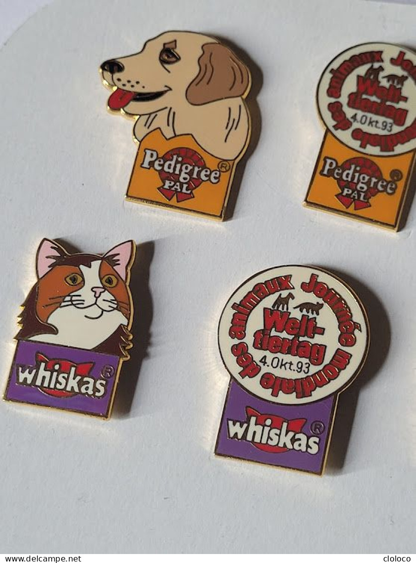 PINS PIN ALIMENTAIRE ALIMENTS CHIENS CHATS WHISKAS PEDIGREE PAL COLLECTION 7 PINS EGF - Alimentation