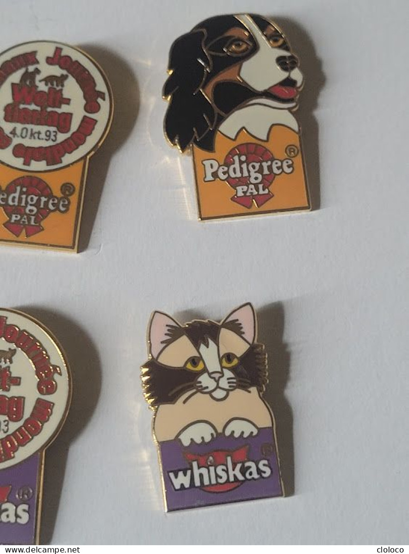 PINS PIN ALIMENTAIRE ALIMENTS CHIENS CHATS WHISKAS PEDIGREE PAL COLLECTION 7 PINS EGF - Alimentation