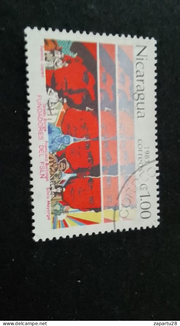 NİARAGUA-1970-80     1.00   CORD  DAMGALI - Nicaragua