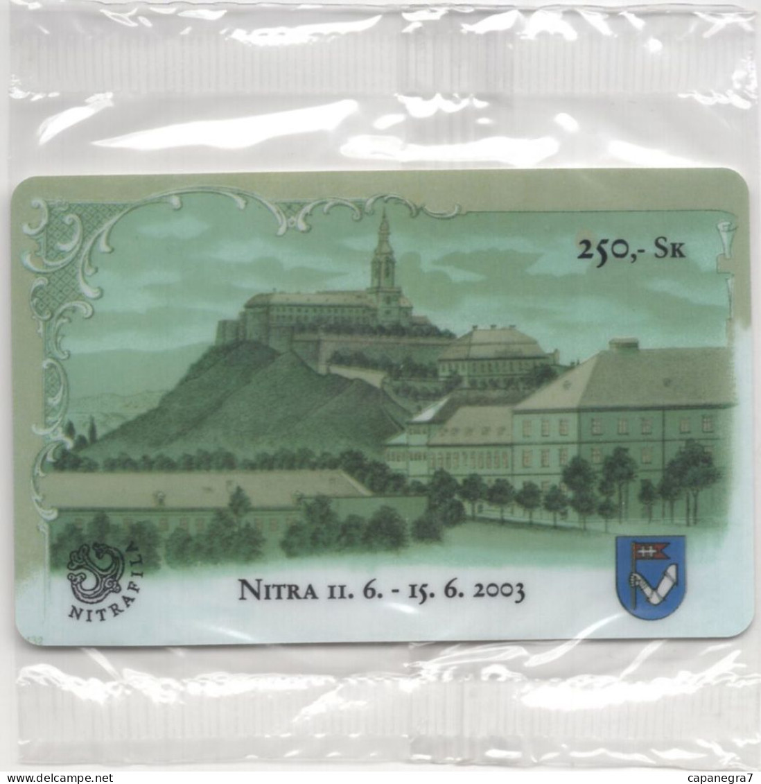 Stamp Exhibition Nitrafila 2003, Remote Memory, Prepaid Calling Card, 250 Sk., 1.000 Pc., GlobalIPhone, Slovakia, Mint - Eslovaquia