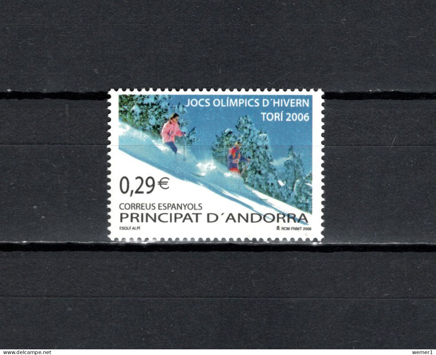 Andorra Spanish 2006 Olympic Games Turin Torino Stamp MNH - Inverno2006: Torino