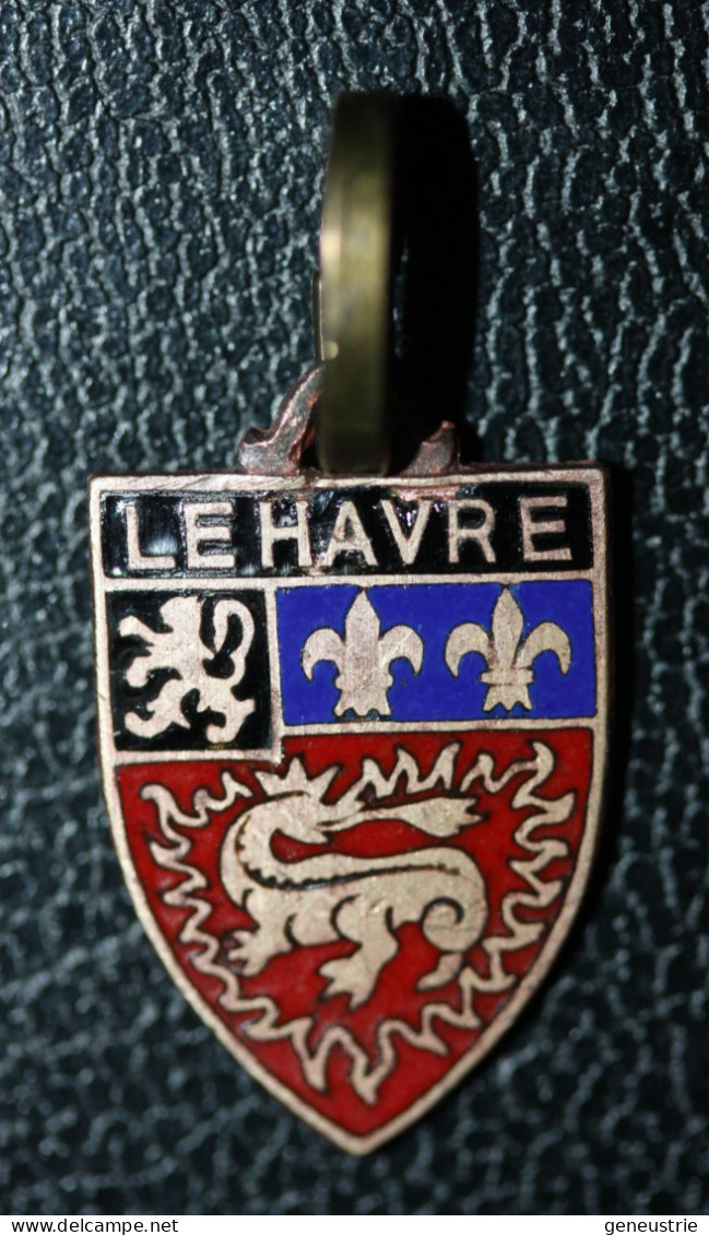 Pendentif Médaille Régionale émaiilée Années 60 "Le Havre" Normandie - Pendentifs