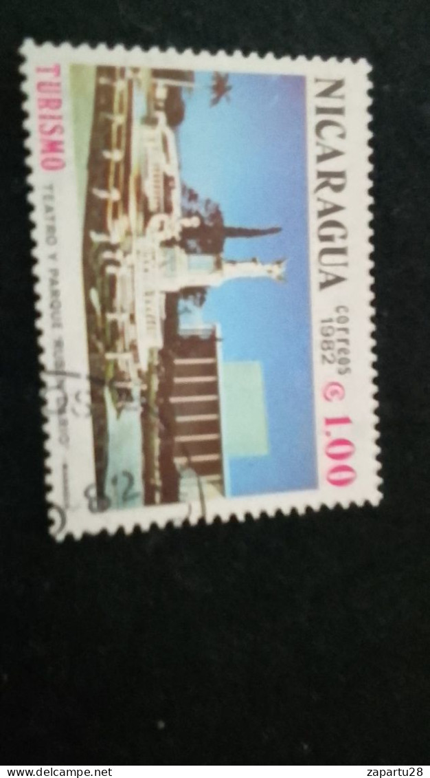 NİARAGUA-1970-80     1.00  CORD  DAMGALI - Nicaragua