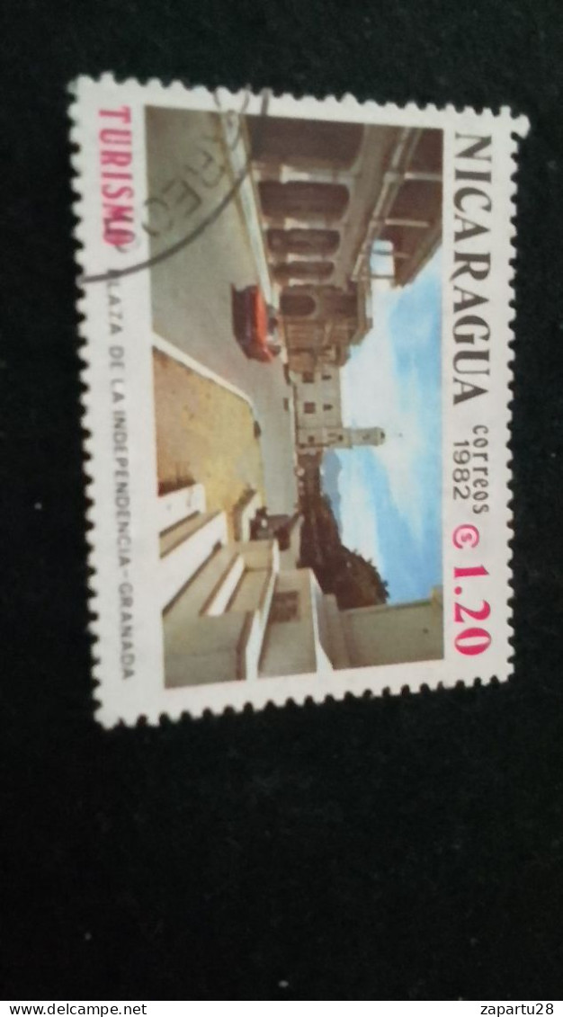 NİARAGUA-1970-80     1.20  CORD  DAMGALI - Nicaragua