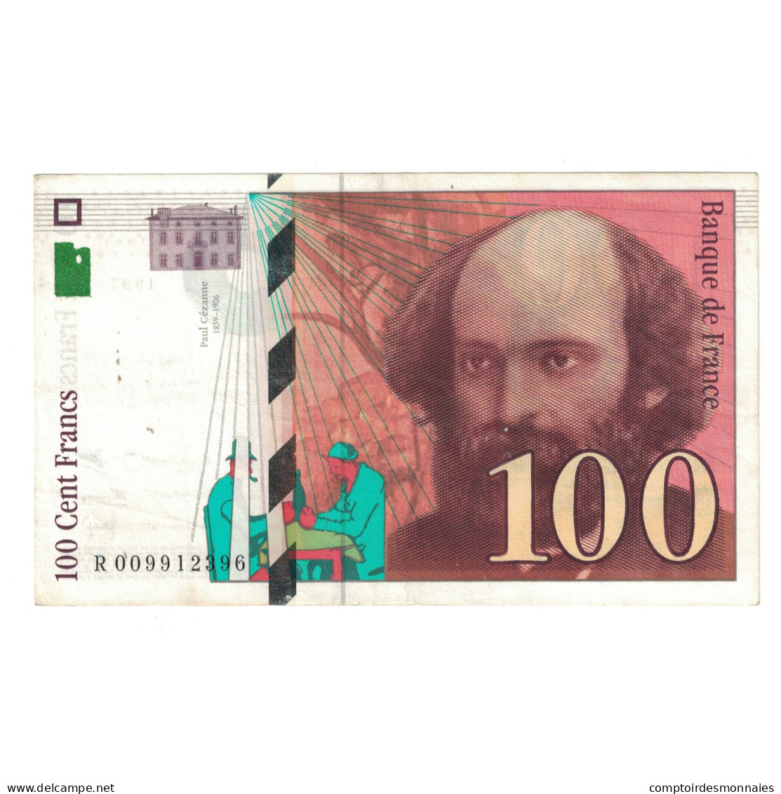 France, 100 Francs, Cézanne, 1997, R009912396, TTB, Fayette:74.01, KM:158a - 100 F 1997-1998 ''Cézanne''