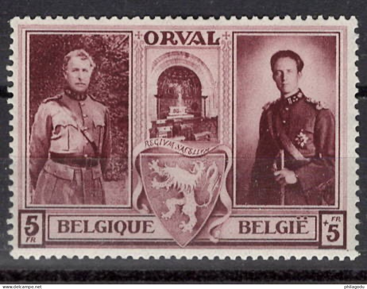 518 * Orval 1939    Cote 10- € Met Plakker  Avec Charnière  Roi Albert Et Léopold III - Neufs