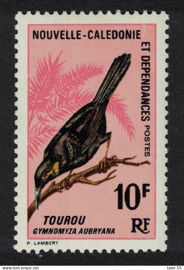 New Caledonia Red-faced Honeyeater Bird 10f 1966 MNH SG#410 - Unused Stamps